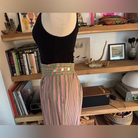 NWT Rujuta Sheth Taylor Pant Hudson Stripe Half Plaid sold out online wide leg - Picture 10 of 13